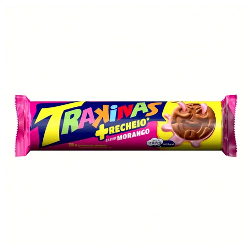 Bolacha / Biscoito Trakinas Morango 126g