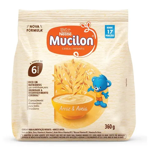Mucilon Cereal Arroz e Aveia 360g