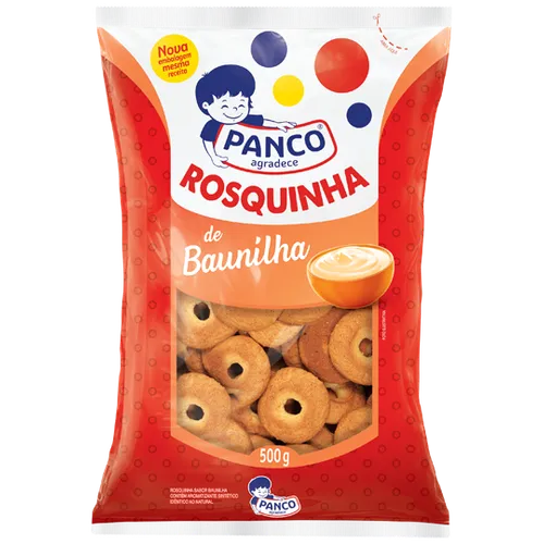 Bolacha / Biscoito Panco Rosquinha Baunilha 500g