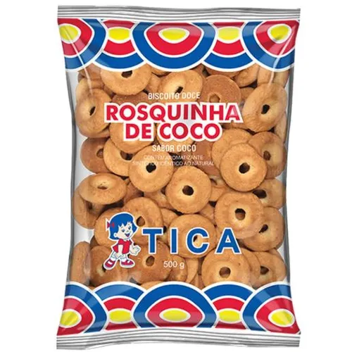 Bolacha / Biscoito Panco Rosquinha Coco Tica 500g