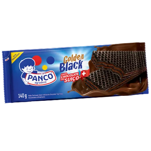 Bolacha / Biscoito Panco Wafer Golden Black Chocolate Supreme 112g