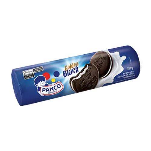 Bolacha / Biscoito Panco Recheada Golden Black 140g