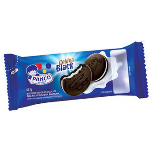 Bolacha / Biscoito Panco Recheada Golden Black 42g