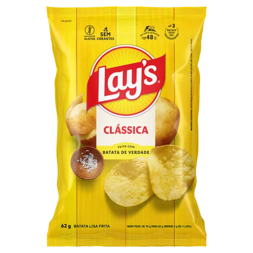 Batata Elma Chips Lay's Clássica 62g