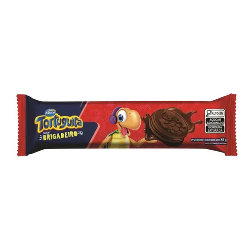 Bolacha / Biscoito Tortuguita Brigadeiro 86g