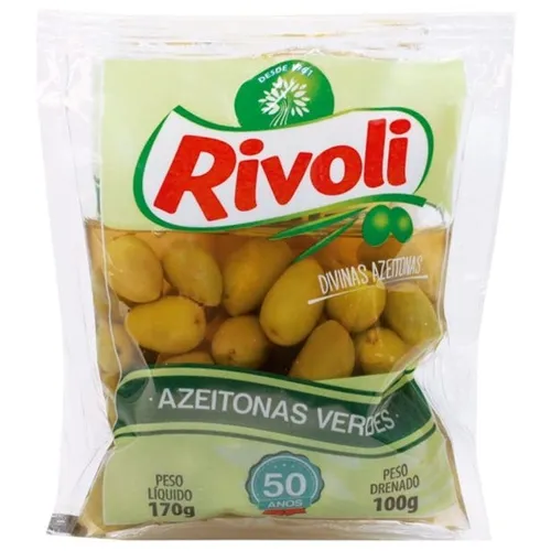 Azeitona Rivoli Verde sem Caroço 150g