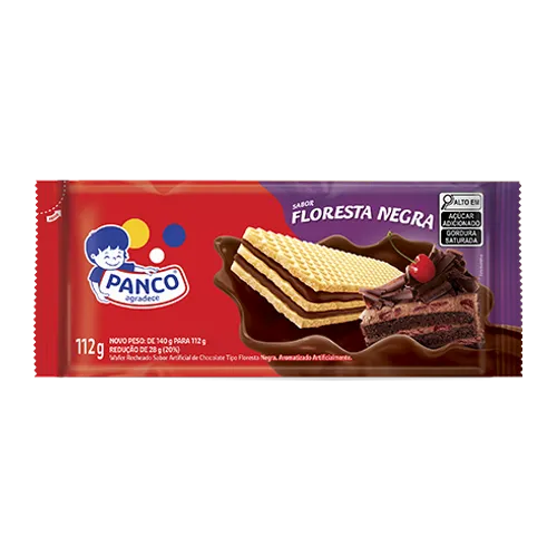 Bolacha / Biscoito Panco Wafer Floresta Negra 112g