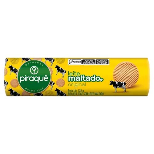 Bolacha / Biscoito Piraque Leite Maltado 132g