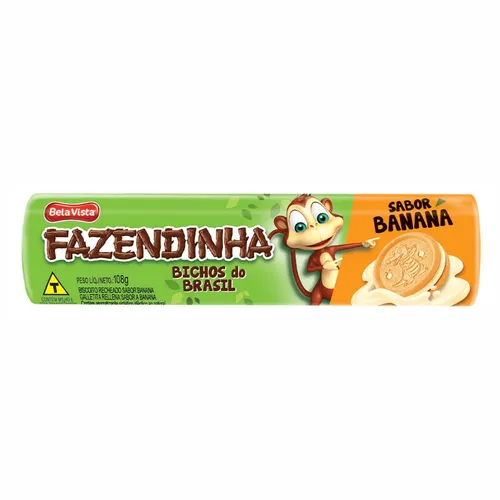 Bolacha / Biscoito Fazendinha Banana 108g