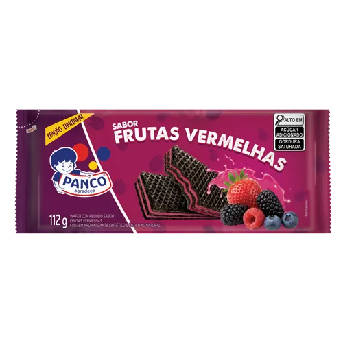 Bolacha / Biscoito Panco Wafer Frutas Vermelhas 112g